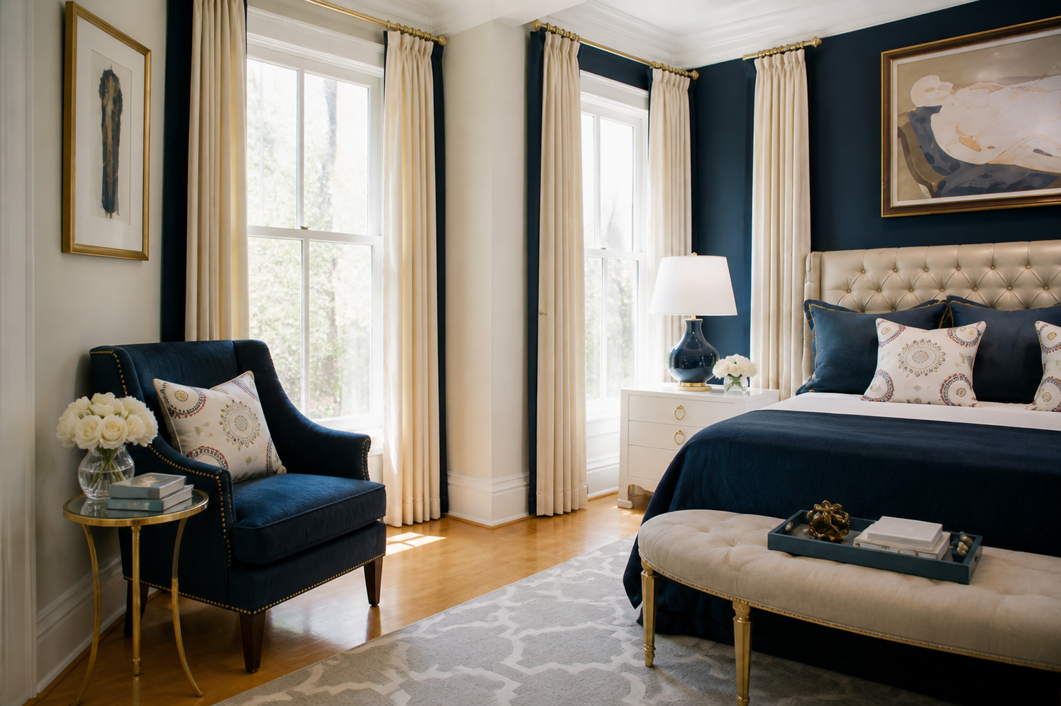 Midnight Suite window-side reading area