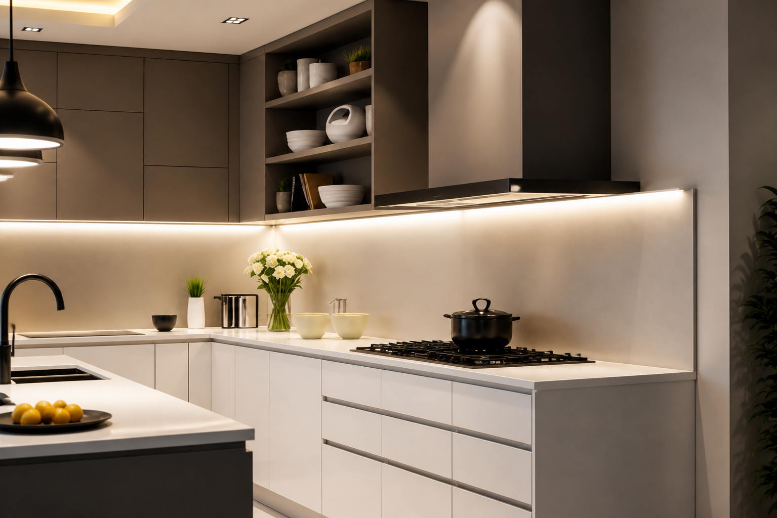 Ochre Kitchen illuminated cooking run